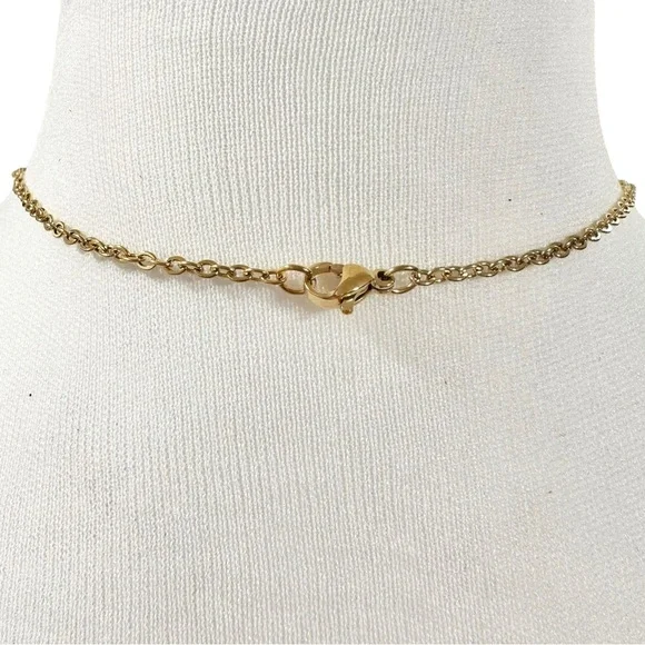 Authentic Louis Vuitton #300 Lock & Key Set on a 18K Gold Plated Chain Necklace - Picture 9 of 11